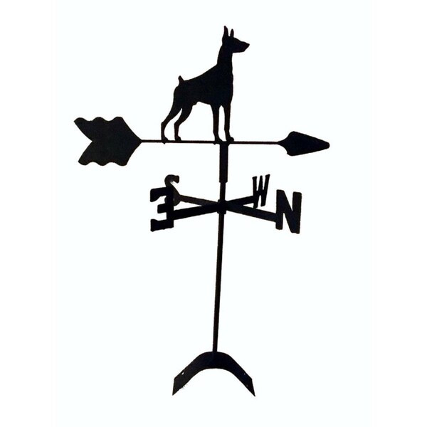 The Lazy Scroll Doberman Pinscher Roof Mount Weathervane TH330937 - main